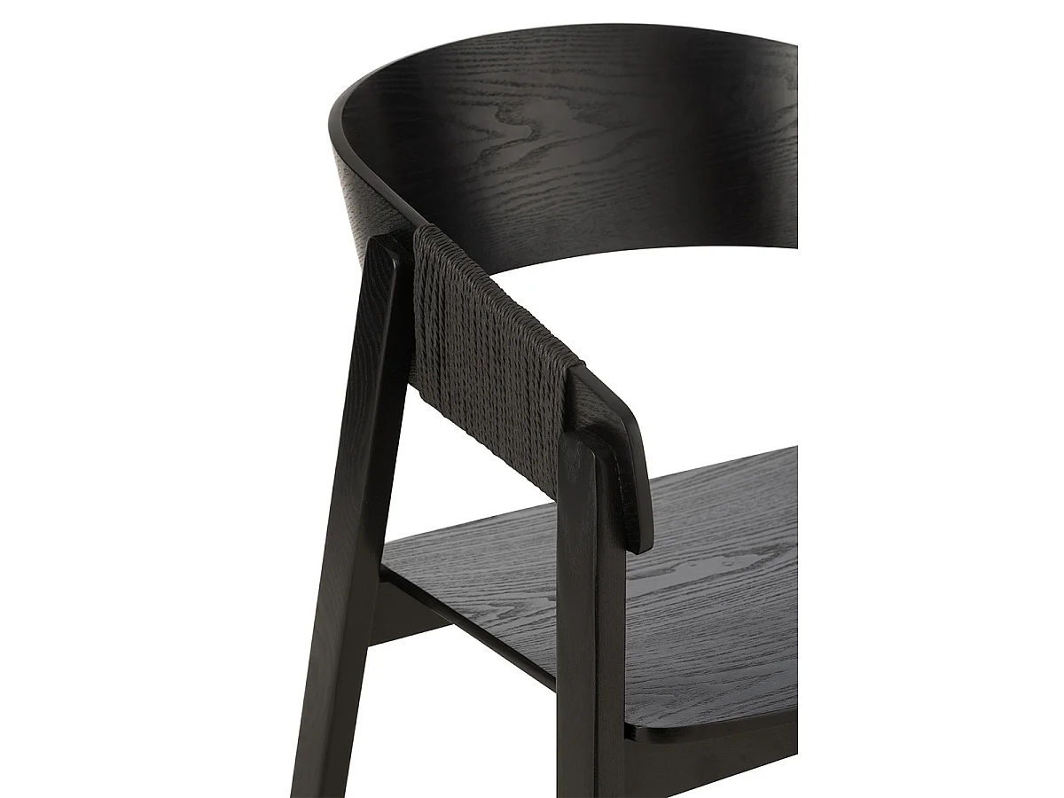 Chaise en Bois "Naga" 76cm Noir
