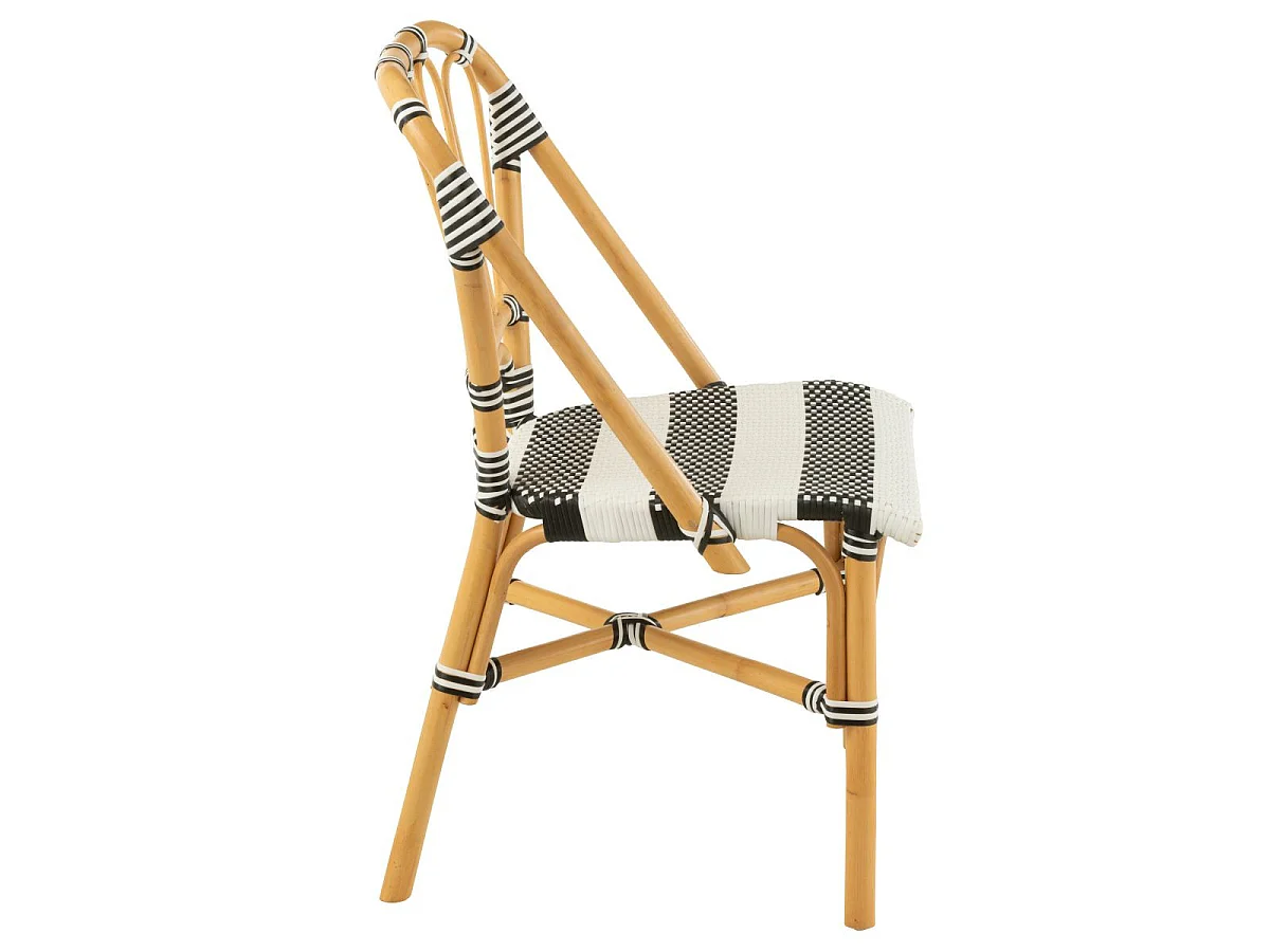 Chaise en Rotin "Danial" 85cm Noir