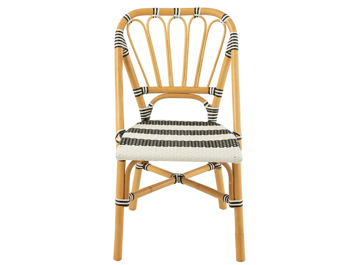 Chaise en Rotin "Danial" 85cm Noir