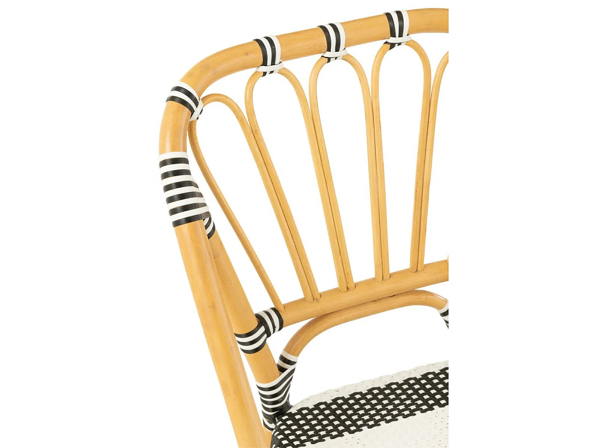 Chaise en Rotin "Danial" 85cm Noir