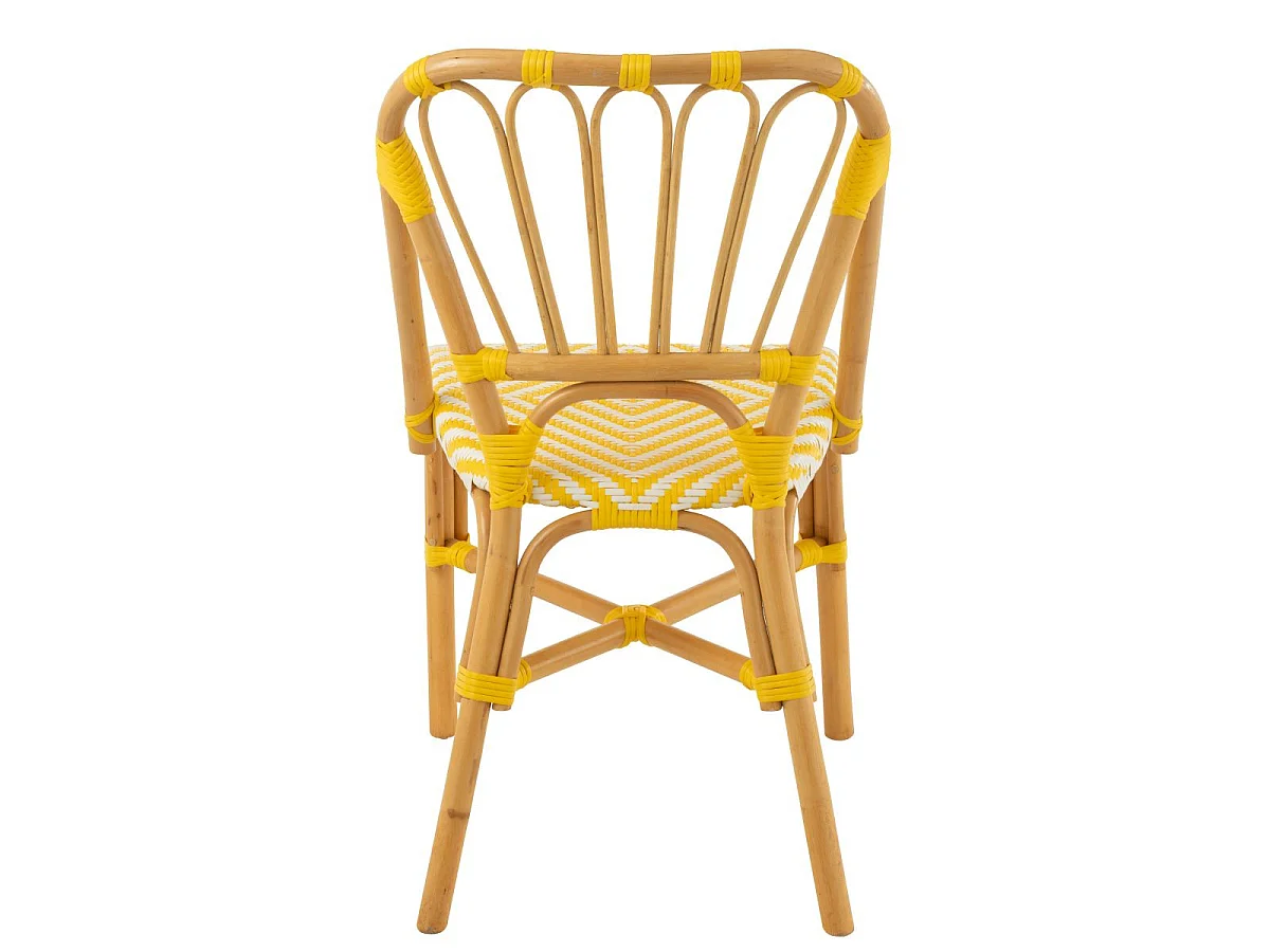 Chaise en Rotin "Danial" 85cm Jaune
