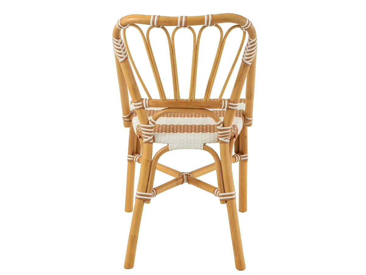 Chaise en Rotin "Danial" 85cm Blanc