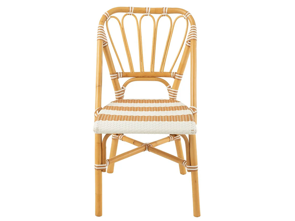 Chaise en Rotin "Danial" 85cm Blanc