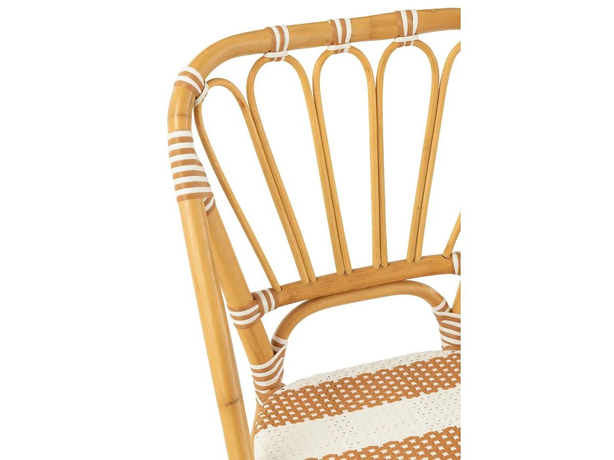 Chaise en Rotin "Danial" 85cm Blanc