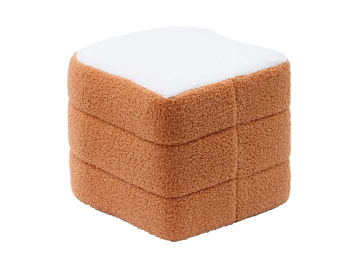 Pouf Enfant Design "Toast" 38cm Beige