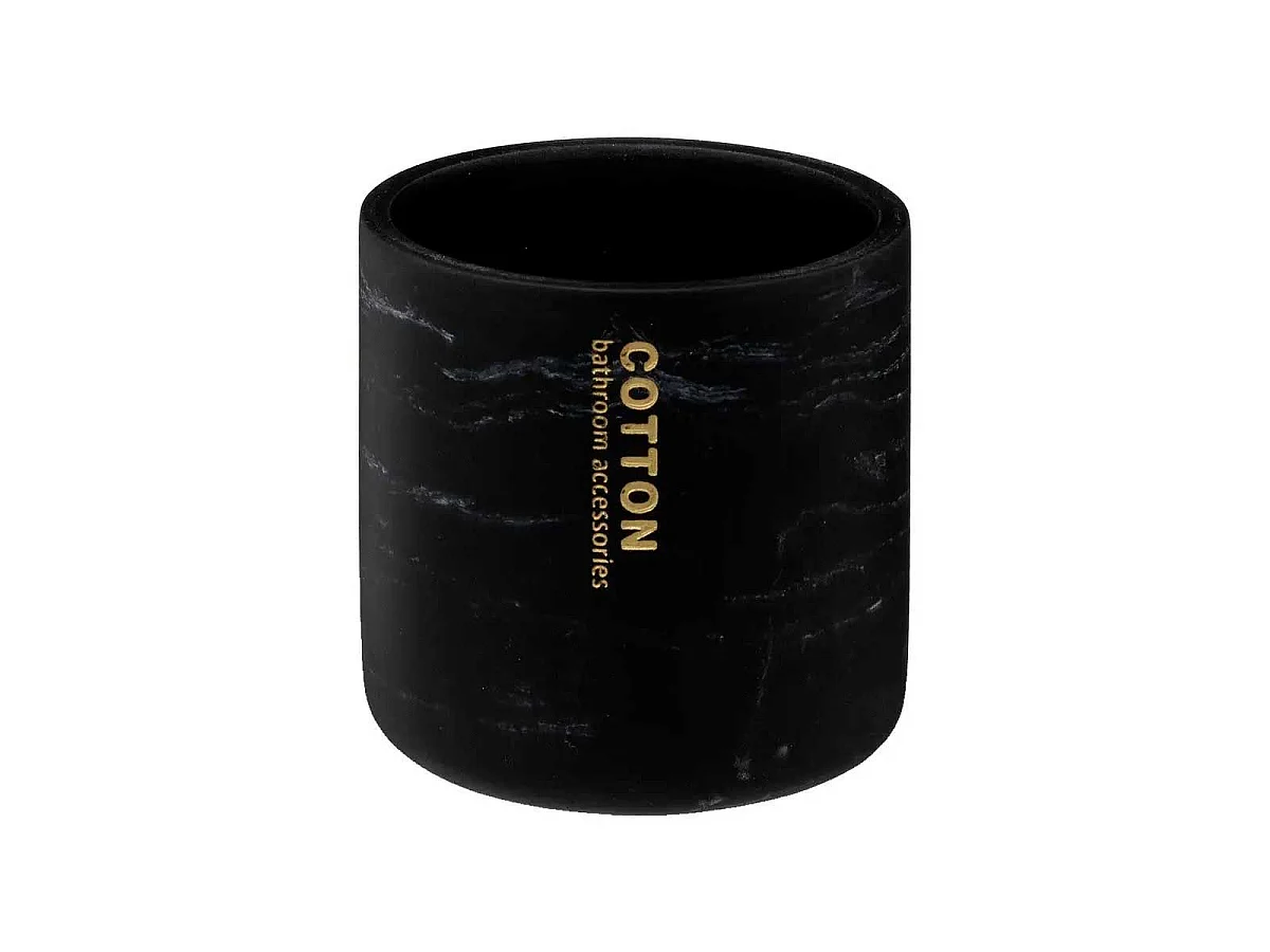 Pot à Coton en Bambou "Léa" 10cm Noir