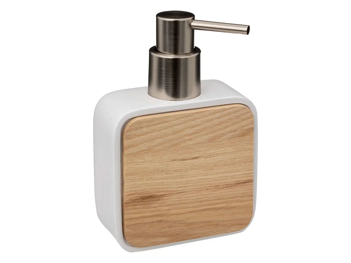 Distributeur de Savon Design "Natureo" 14cm Blanc
