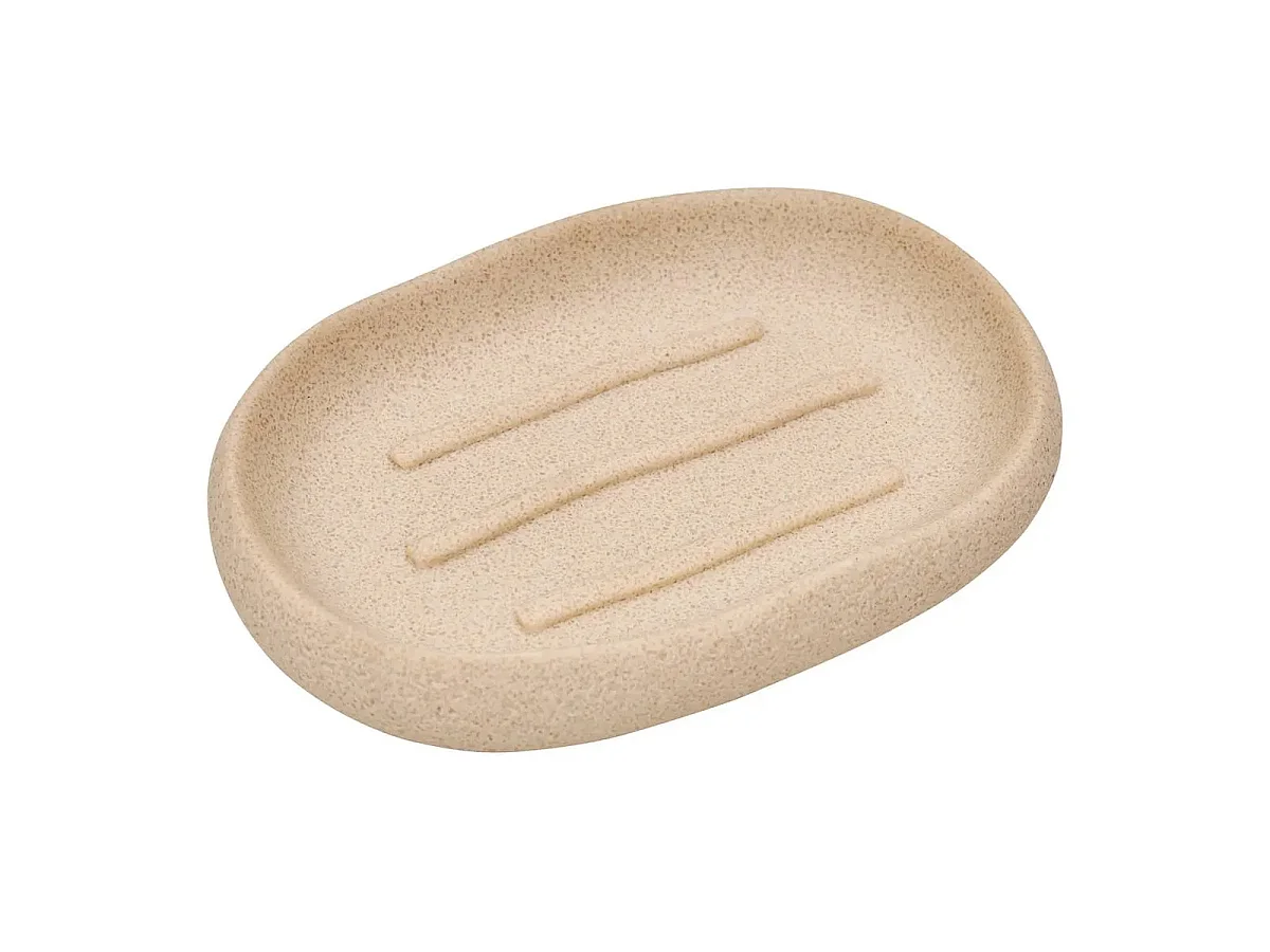 Porte-Savon en Résine "Olea" 13cm Beige
