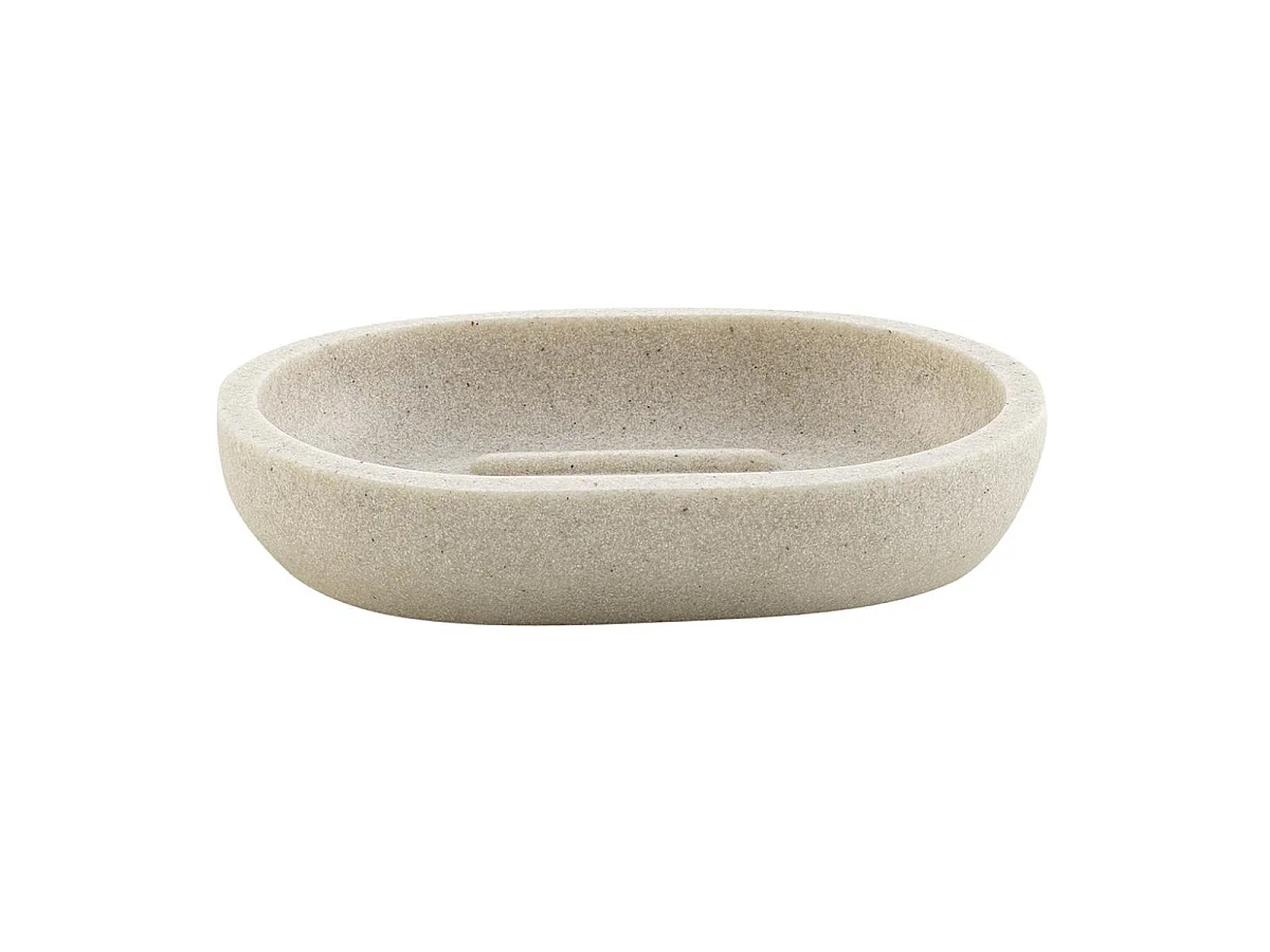 Porte Savon Design "Granite" 12cm Sable