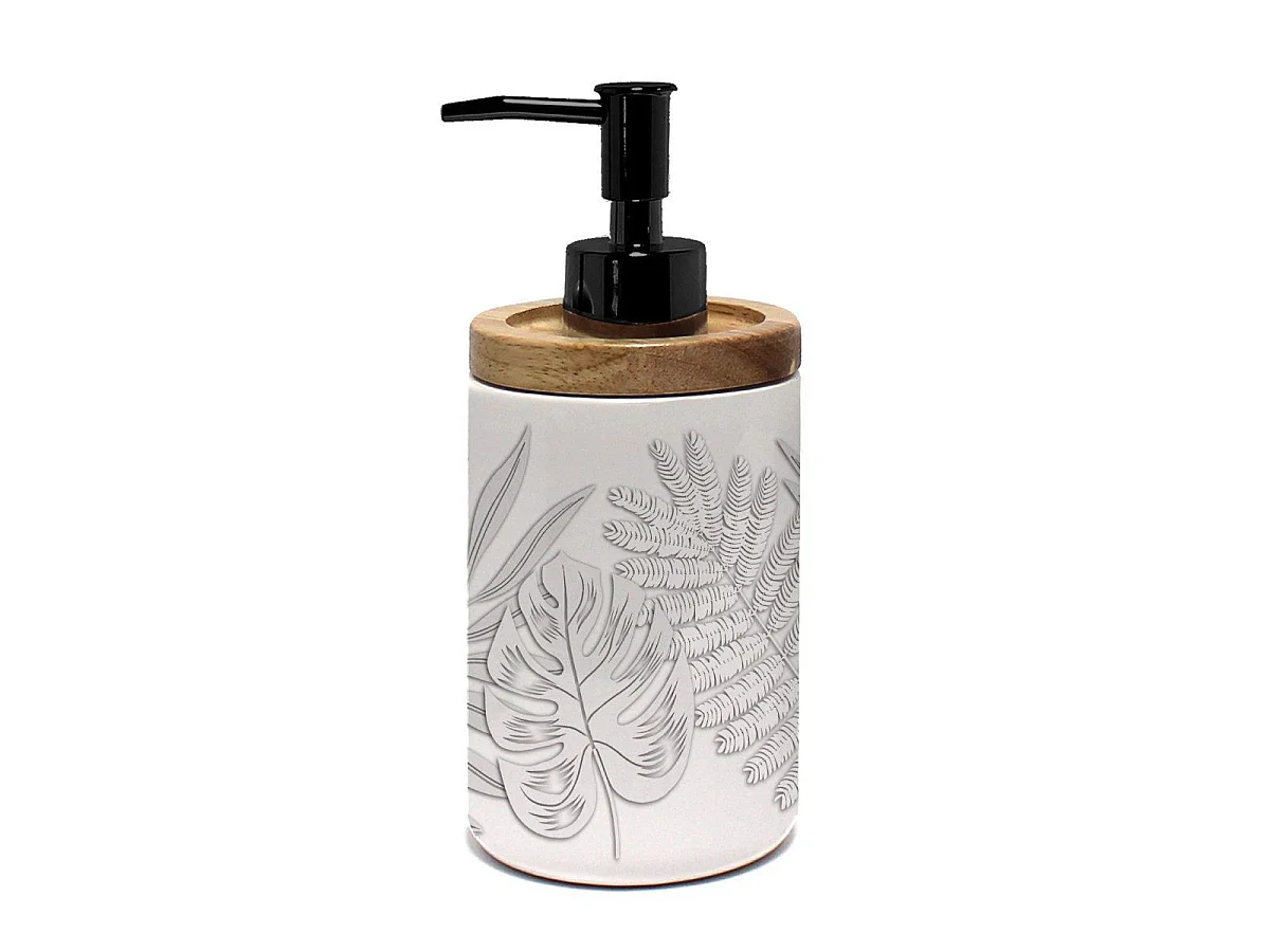 Distributeur de Savon Imprimé "Amber" 17cm Gris