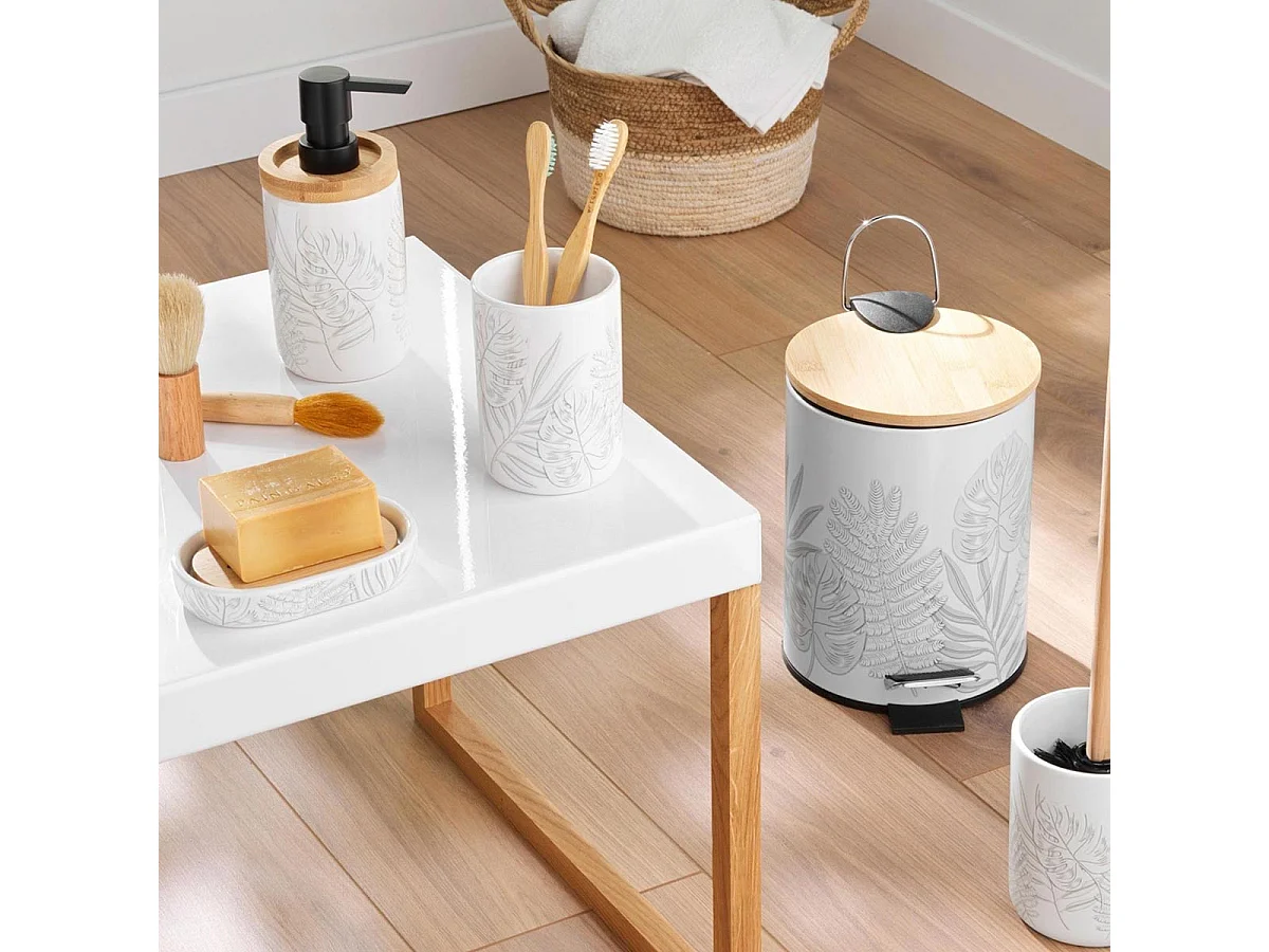 Distributeur de Savon Imprimé "Amber" 17cm Gris