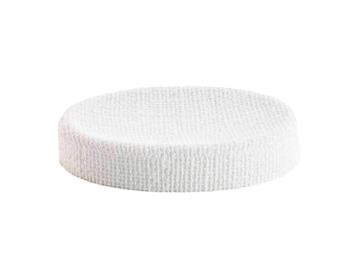 Porte-Savon Effet Tissé "Spa" 13cm Blanc