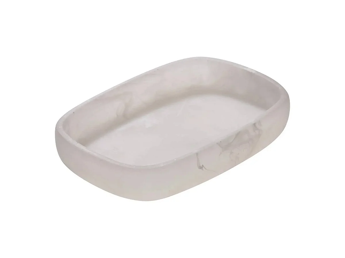 Porte-Savon en Résine "Cloudy" 13cm Blanc