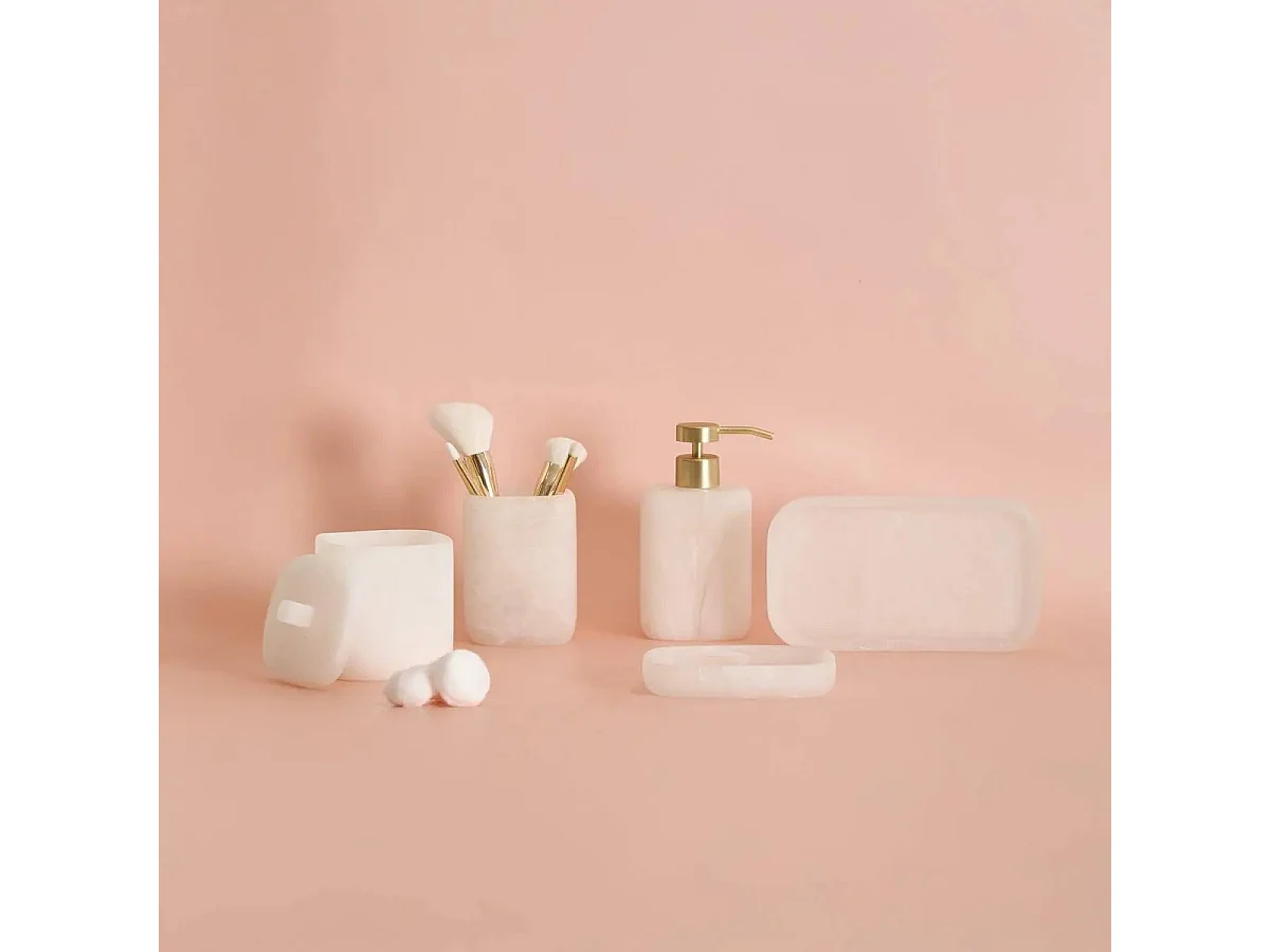 Porte-Savon en Résine "Cloudy" 13cm Blanc