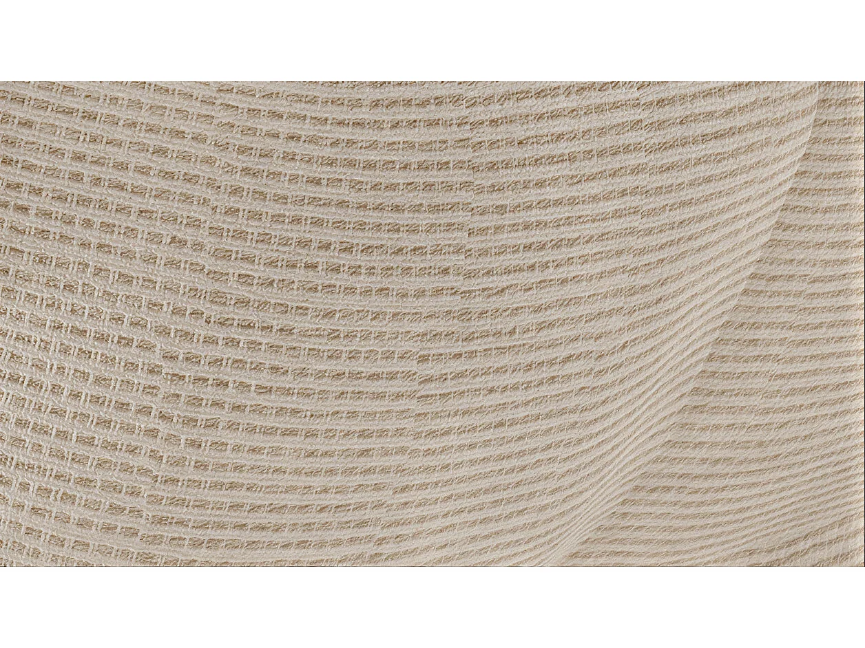 Canapé d'angle gauche convertible express en tissu chiné beige - Couchage 140 cm - Matelas 13 cm avec mémoire de forme IRIS