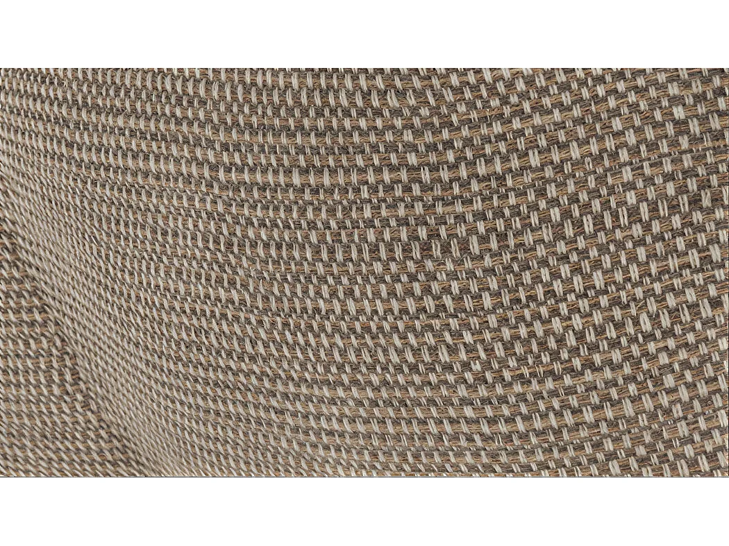 Canapé d'angle gauche convertible express en tissu chiné taupe - Couchage 140 cm - Matelas 13 cm avec mémoire de forme IRIS