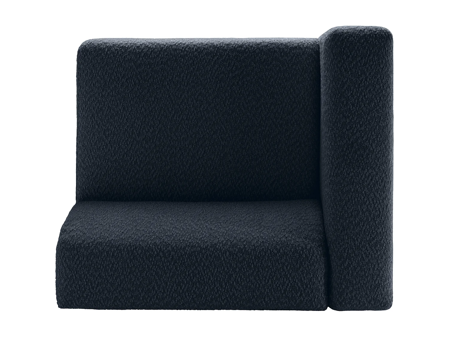 Sillón de esquina izquierda en chenilla azul noche - TORISO