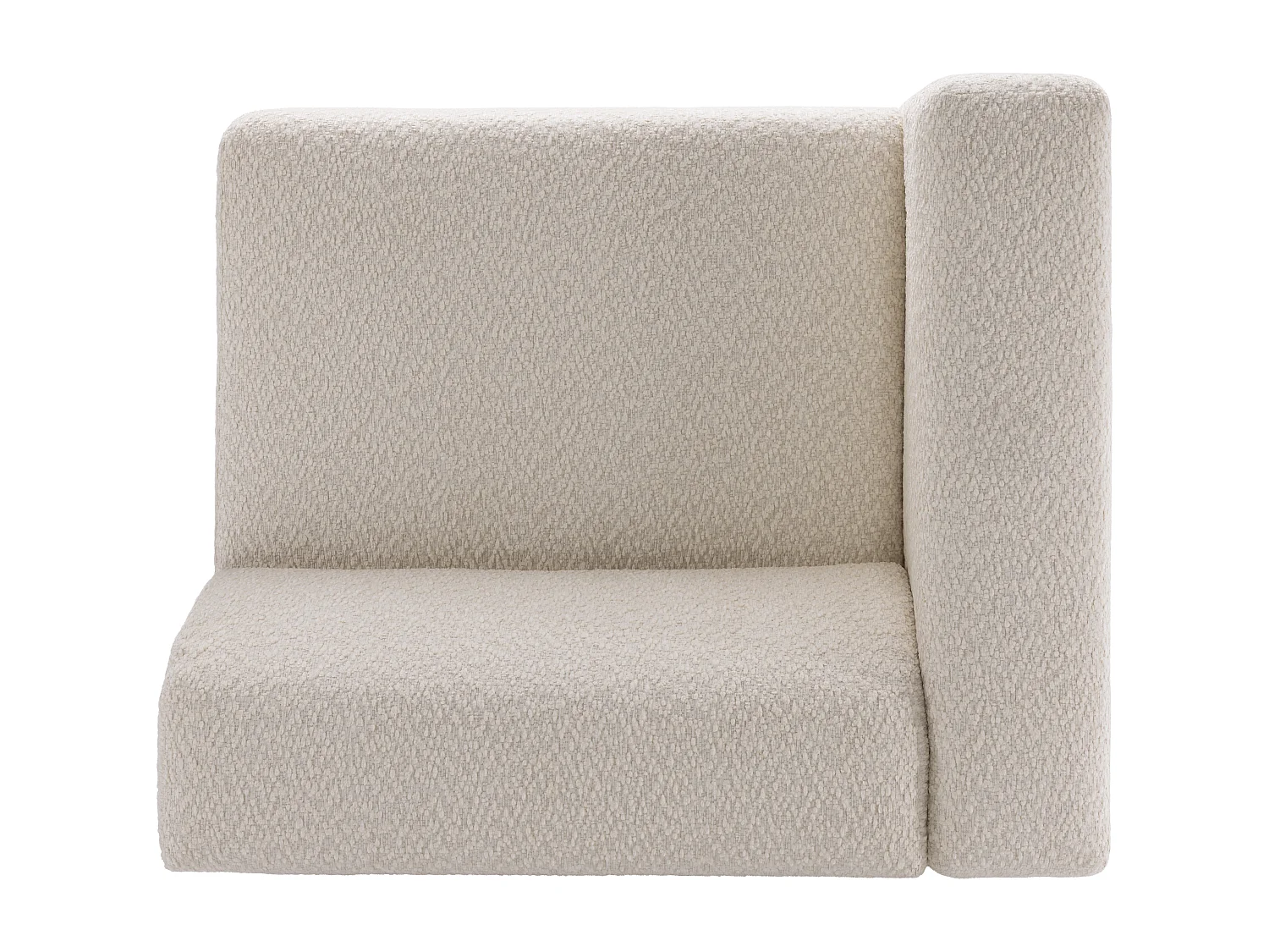 Sillón de esquina izquierda en chenilla beige - TORISO