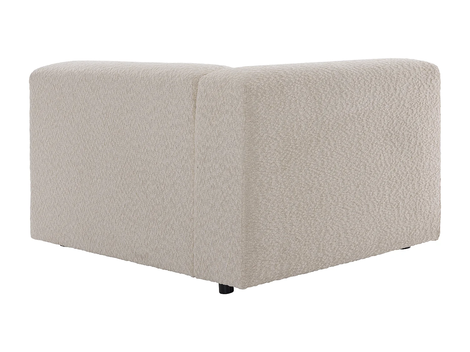 Sillón de esquina izquierda en chenilla beige - TORISO