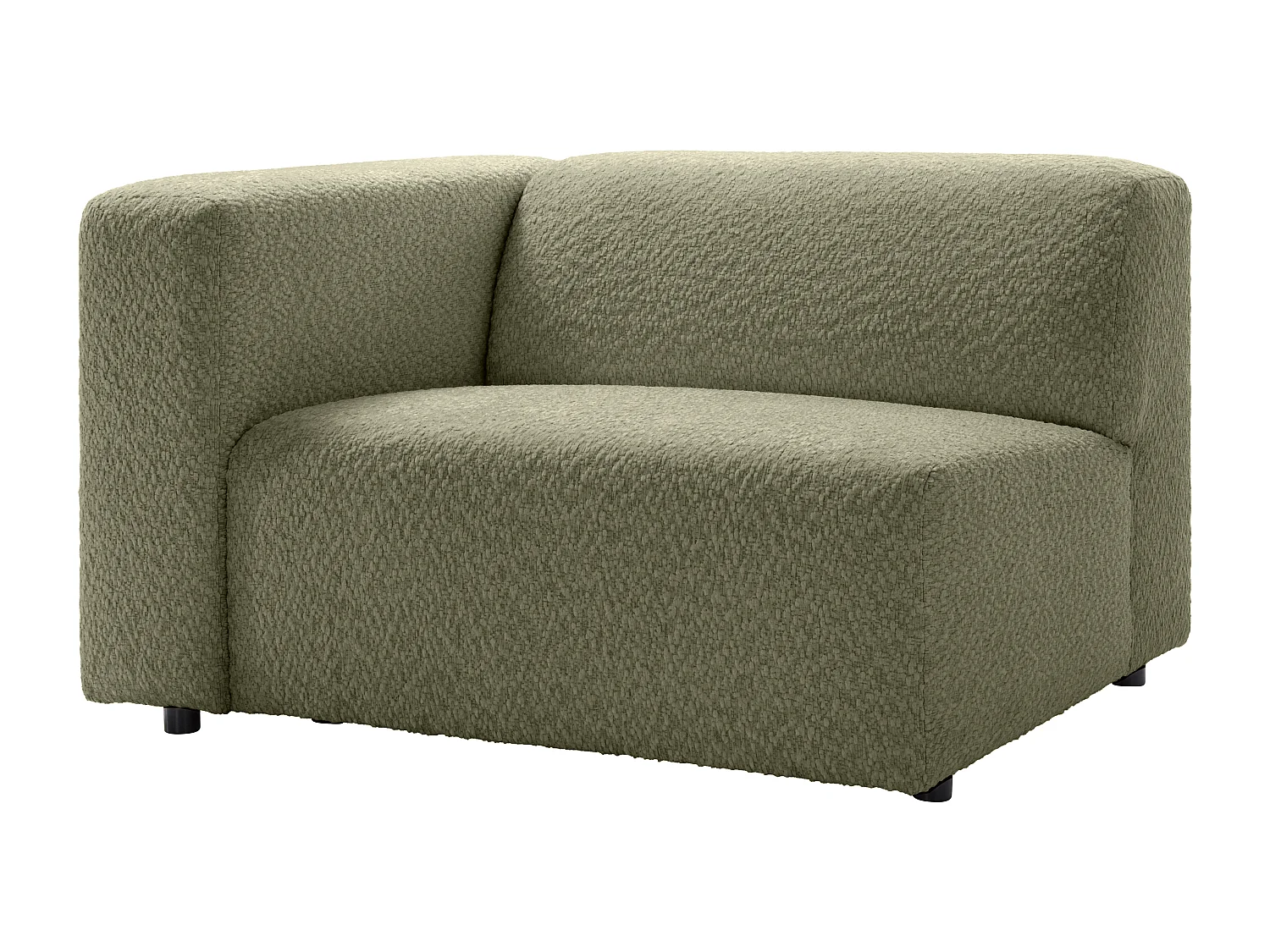Sillón de esquina izquierda en chenilla verde - TORISO