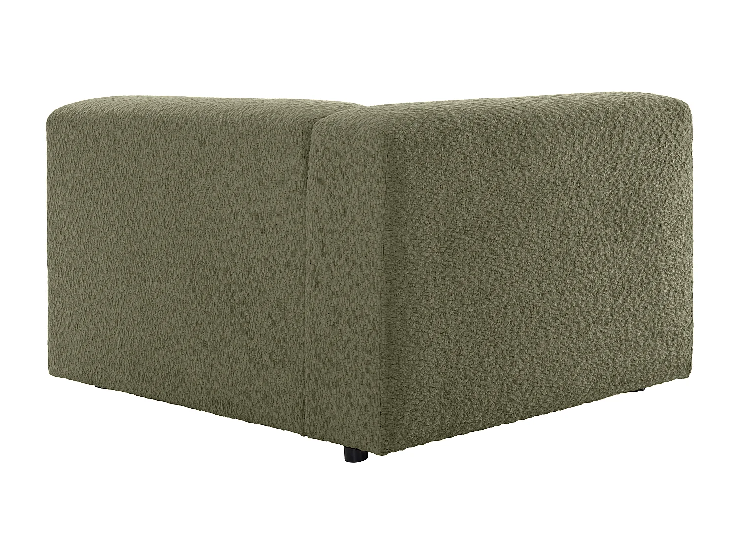 Sillón de esquina izquierda en chenilla verde - TORISO