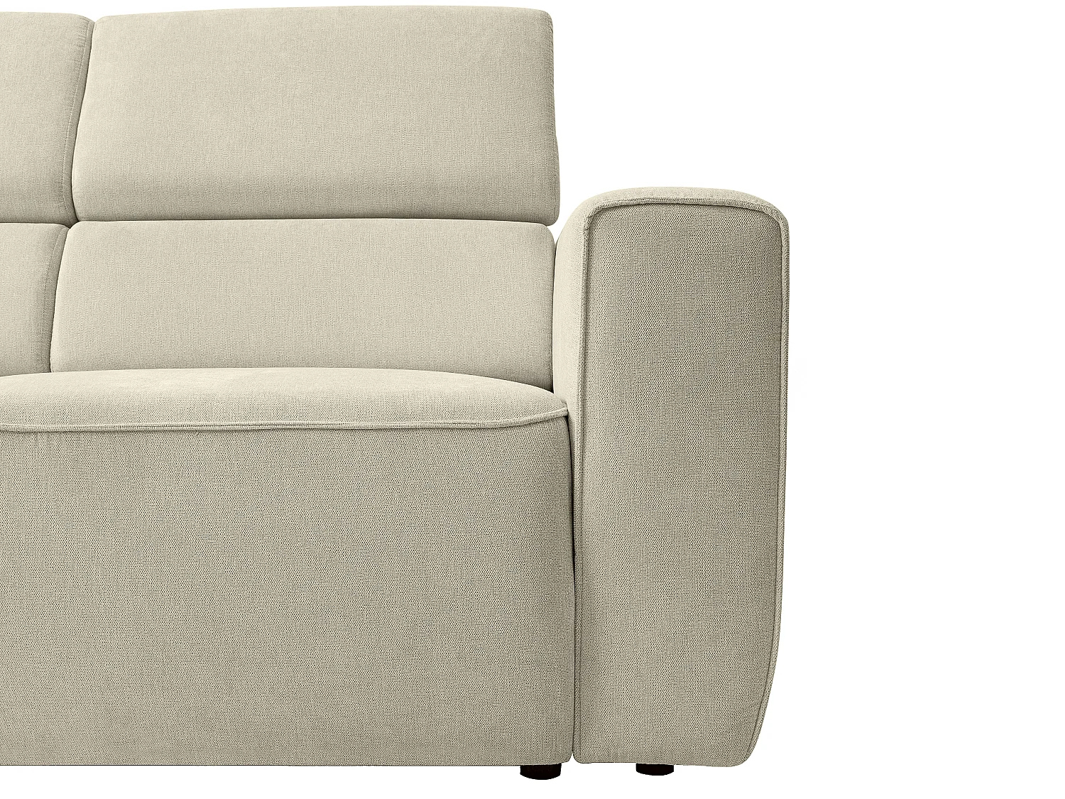 Canapé d'angle gauche en tissu beige FEREXI
