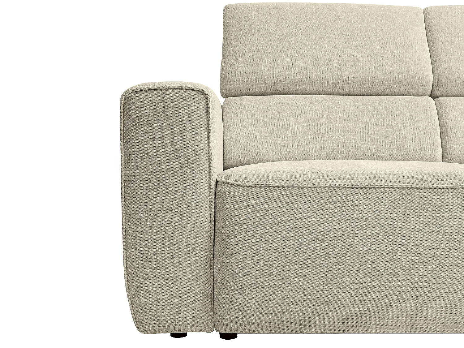 Canapé d'angle droit en tissu beige FEREXI