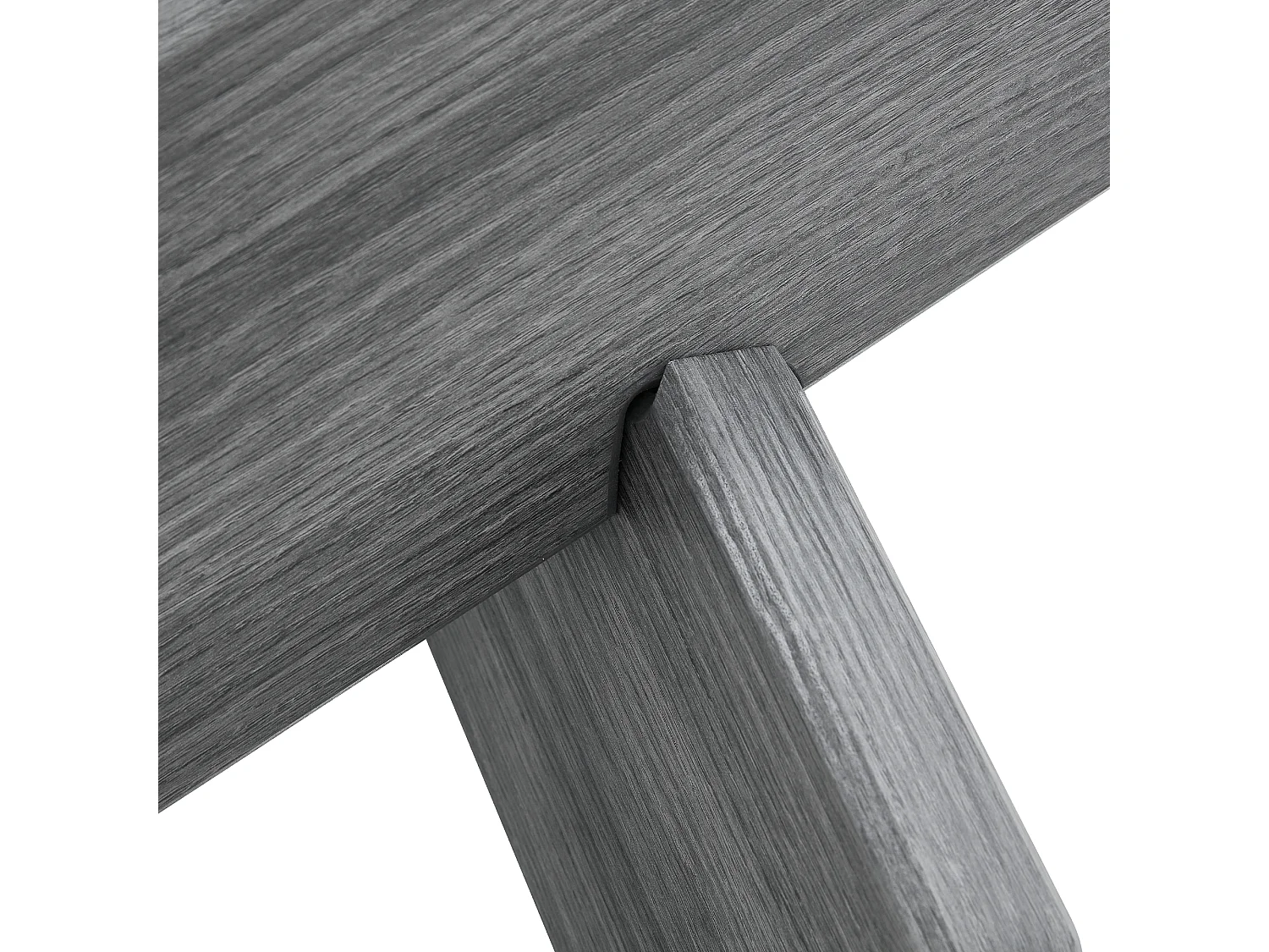Table basse ronde en verre trempé, structure bois croisée grise, design géométrique moderne, 79 cm