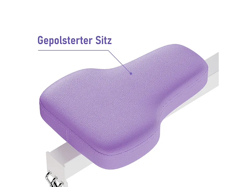 Squat assist ro-maskine - Justerbar Modstand - med LCD Skærm - til Arme, Baller og Ben - Hvid
