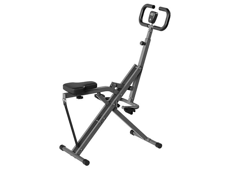 Squat assist ro-maskine - Justerbar Modstand - med LCD Skærm - til Arme, Baller og Ben - Grå