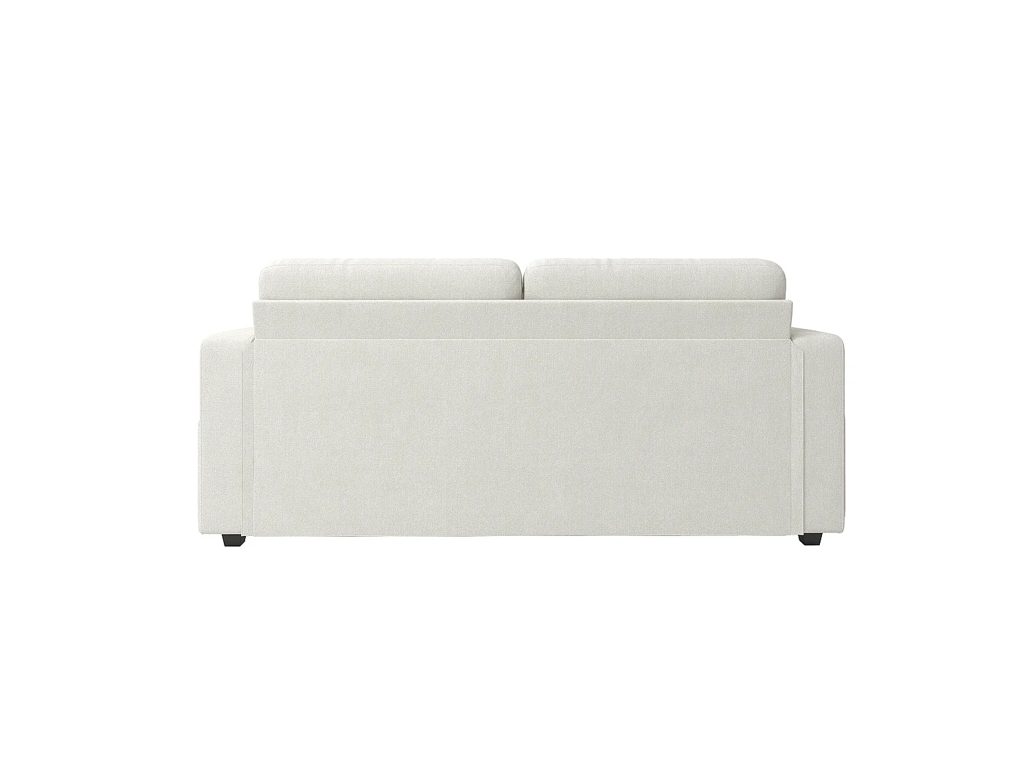 Tweezitsbank van chenille met twee lades, bekerhouders en USB-poorten - Beige