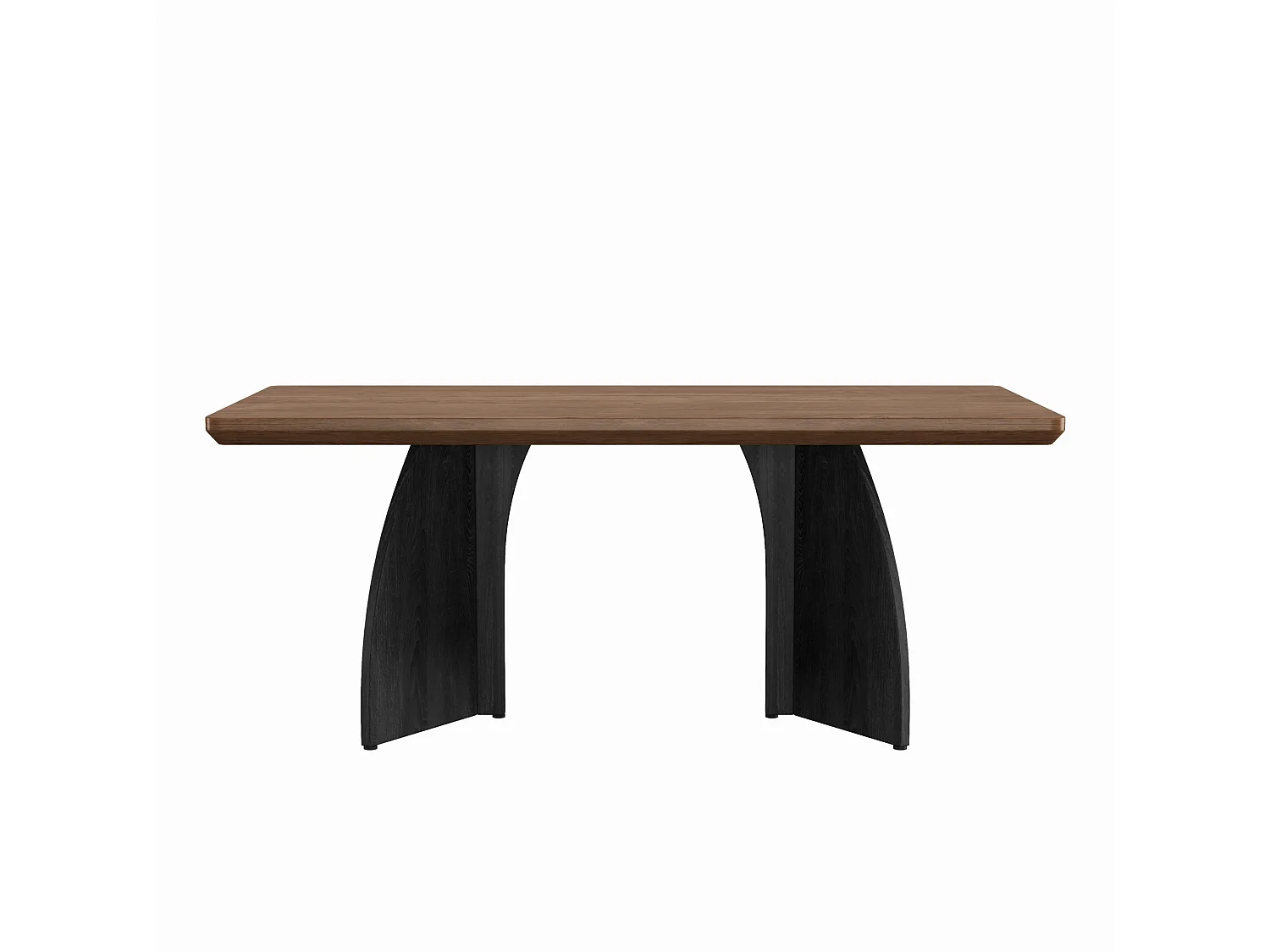 Table à manger 160 x 80 cm pour 4 à 6 places - Design moderne - Marron