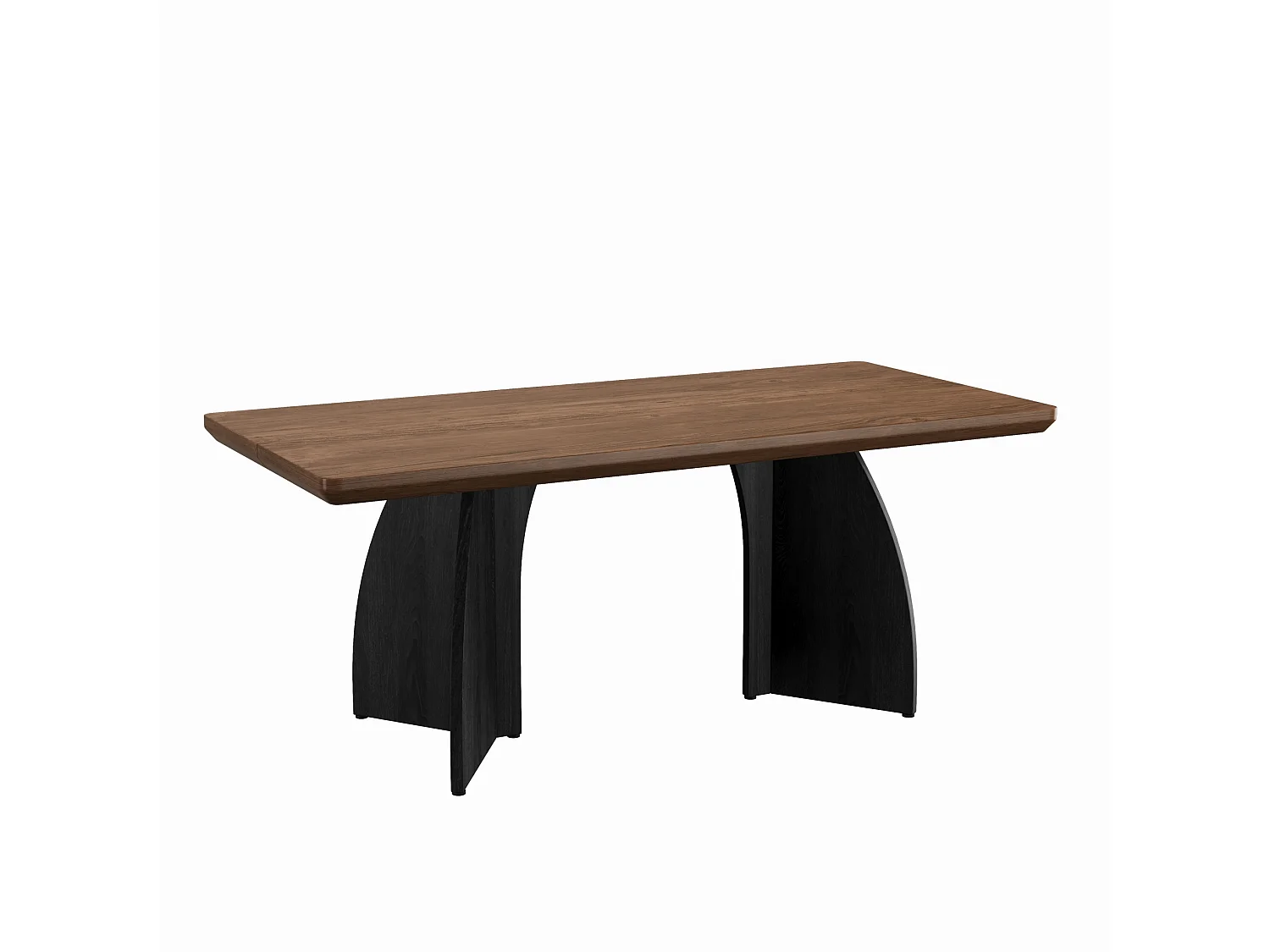 Table à manger 160 x 80 cm pour 4 à 6 places - Design moderne - Marron