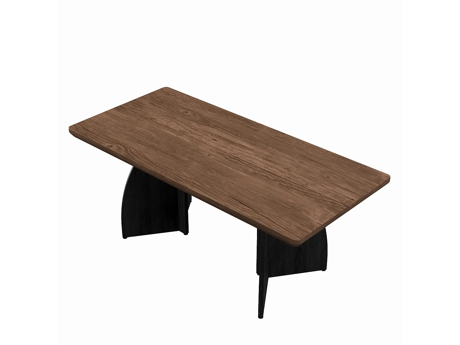 Table à manger 160 x 80 cm pour 4 à 6 places - Design moderne - Marron