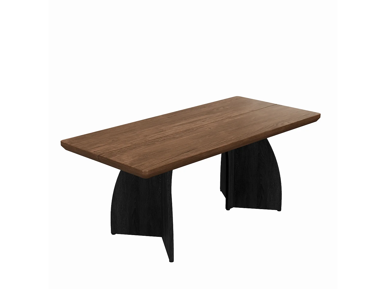 Table à manger 160 x 80 cm pour 4 à 6 places - Design moderne - Marron