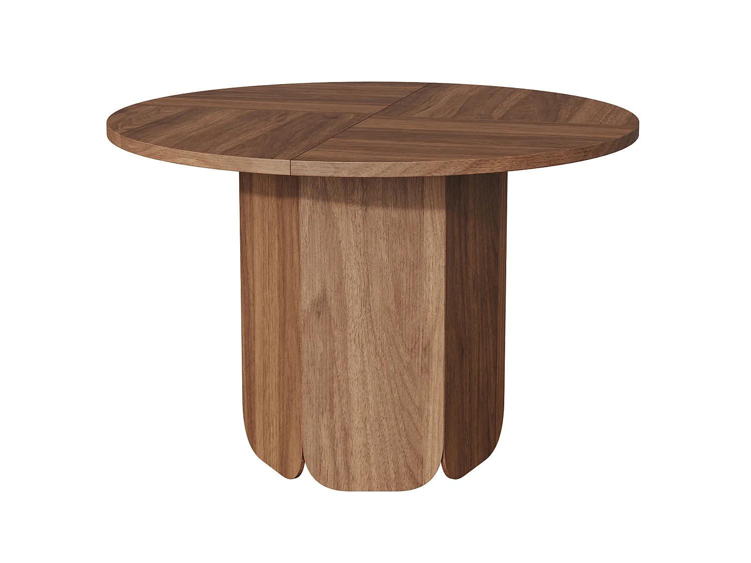 Table à manger ronde 120 cm pour 4 à 6 personnes - Design classique - Marron