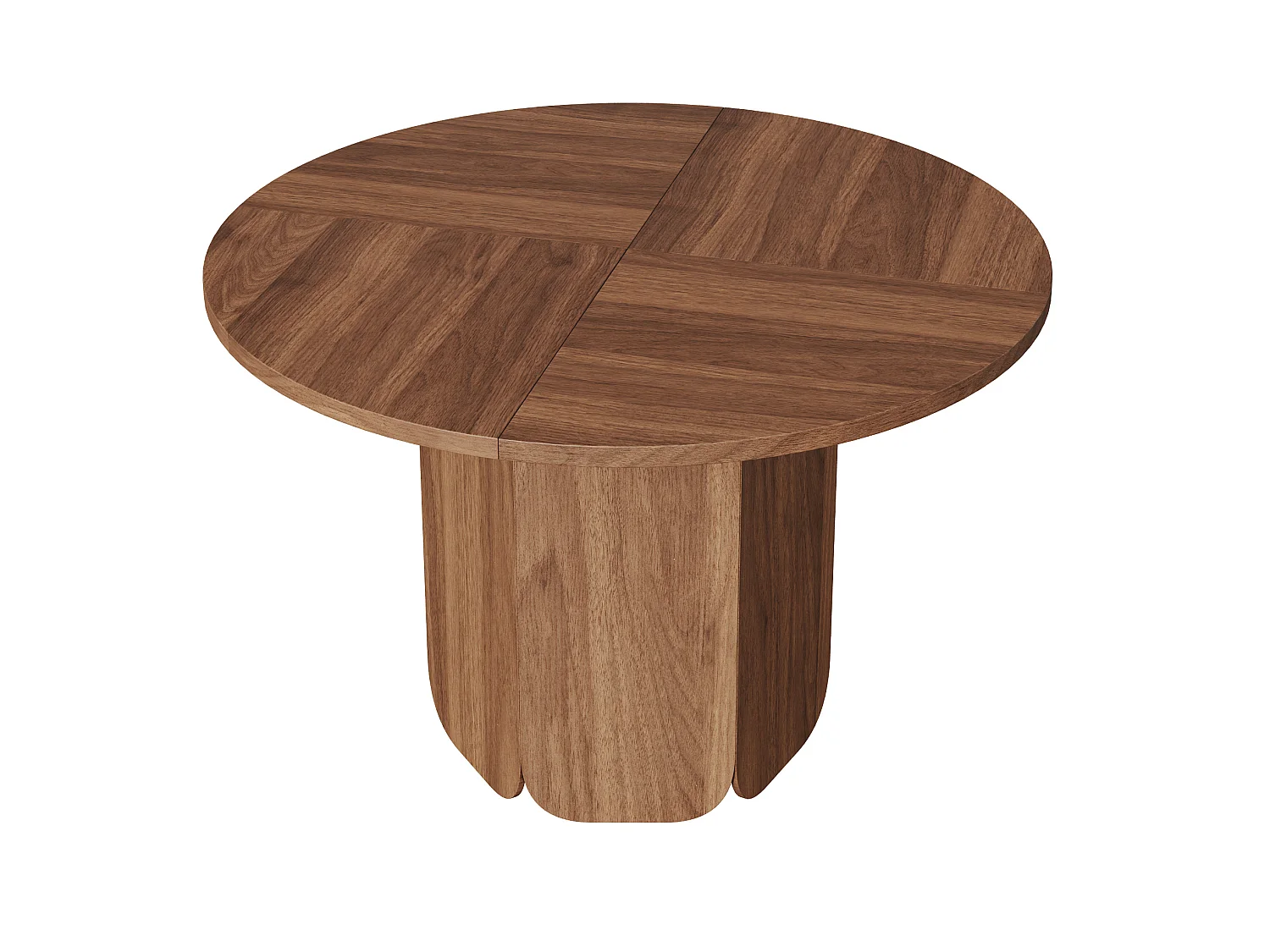 Table à manger ronde 120 cm pour 4 à 6 personnes - Design classique - Marron
