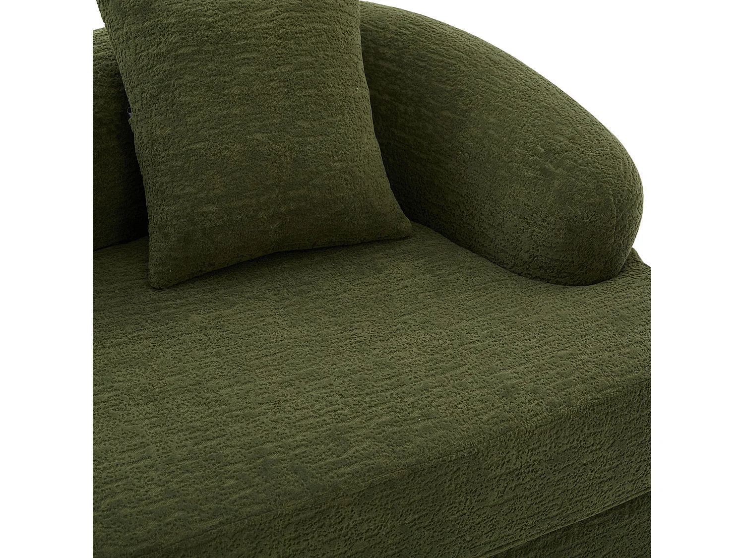 Tweezits slaapbank van chenille met 2 kussens - Groen 157 x 84 x 65 cm