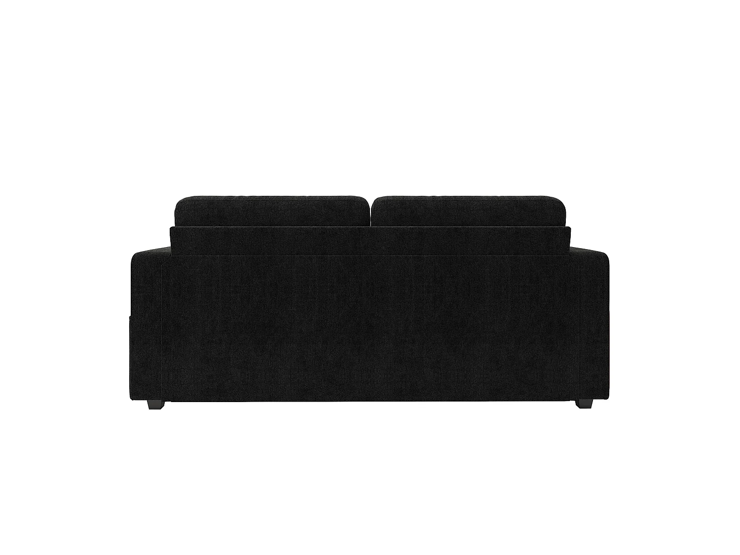 Tweezitsbank van chenille met twee lades, bekerhouders en USB-poorten - Zwart