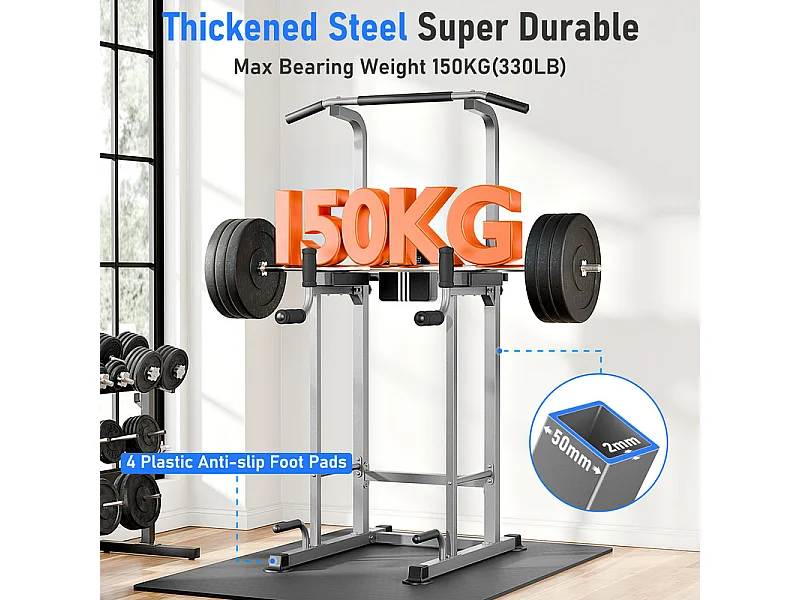 5-i-1 justerbar pull-up stang, multifunktionel fitnessstation, max 150KG, til hjemmetræning