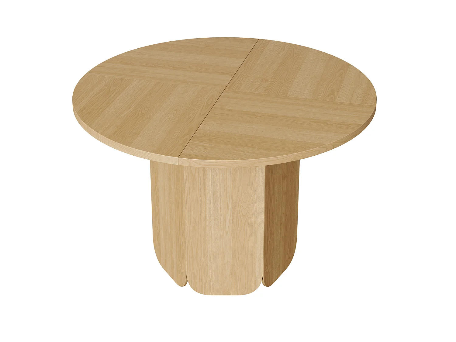 Table à manger ronde 120 cm pour 4 à 6 personnes - Design classique - Couleur bois