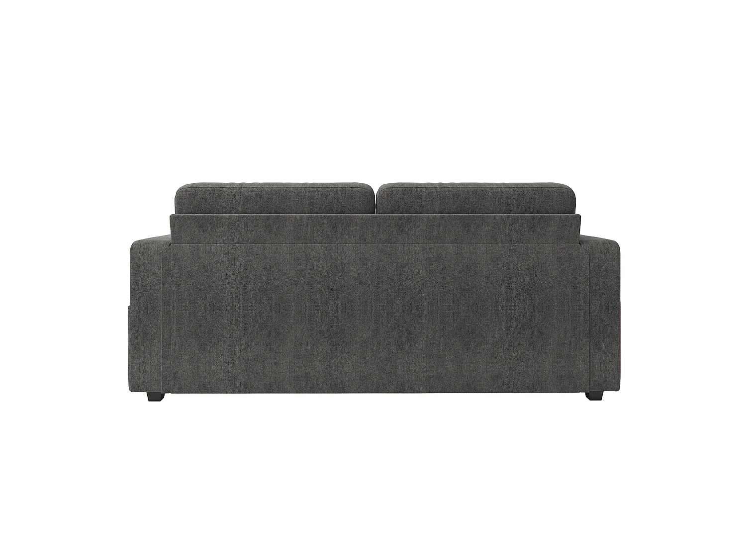 Tweezitsbank van chenille met twee lades, bekerhouders en USB-poorten - Donkergrijs