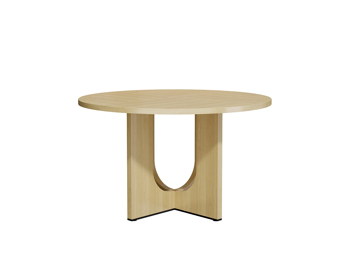 Table à manger ronde 120 cm pour 4 à 6 personnes- Design classique - Naturel clair
