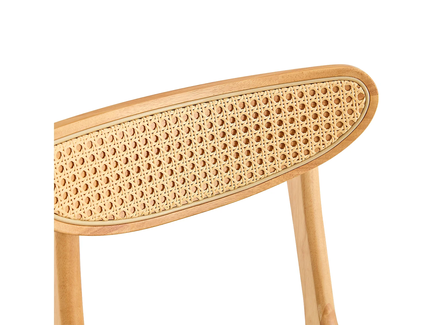 Lote de 2 sillas de comedor con respaldo de ratán y madera maciza, piezas únicas, ergonómicas, con asiento tapizado, negro
