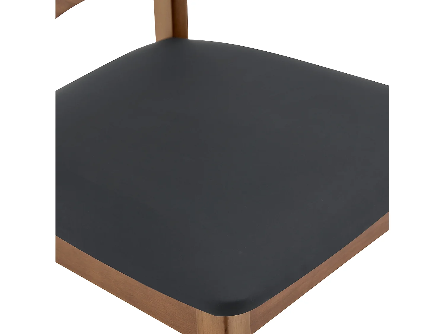 Lote de 2 sillas de comedor, respaldo en forma de mariposa, sillas de madera, asiento acolchado, negro