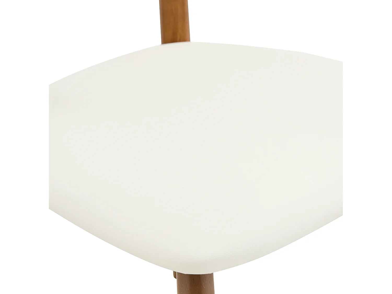 Lot de 2 chaises de salle à manger, structure en bois, avec dossier ergonomique, chaises seules (table non comprise),  blanc