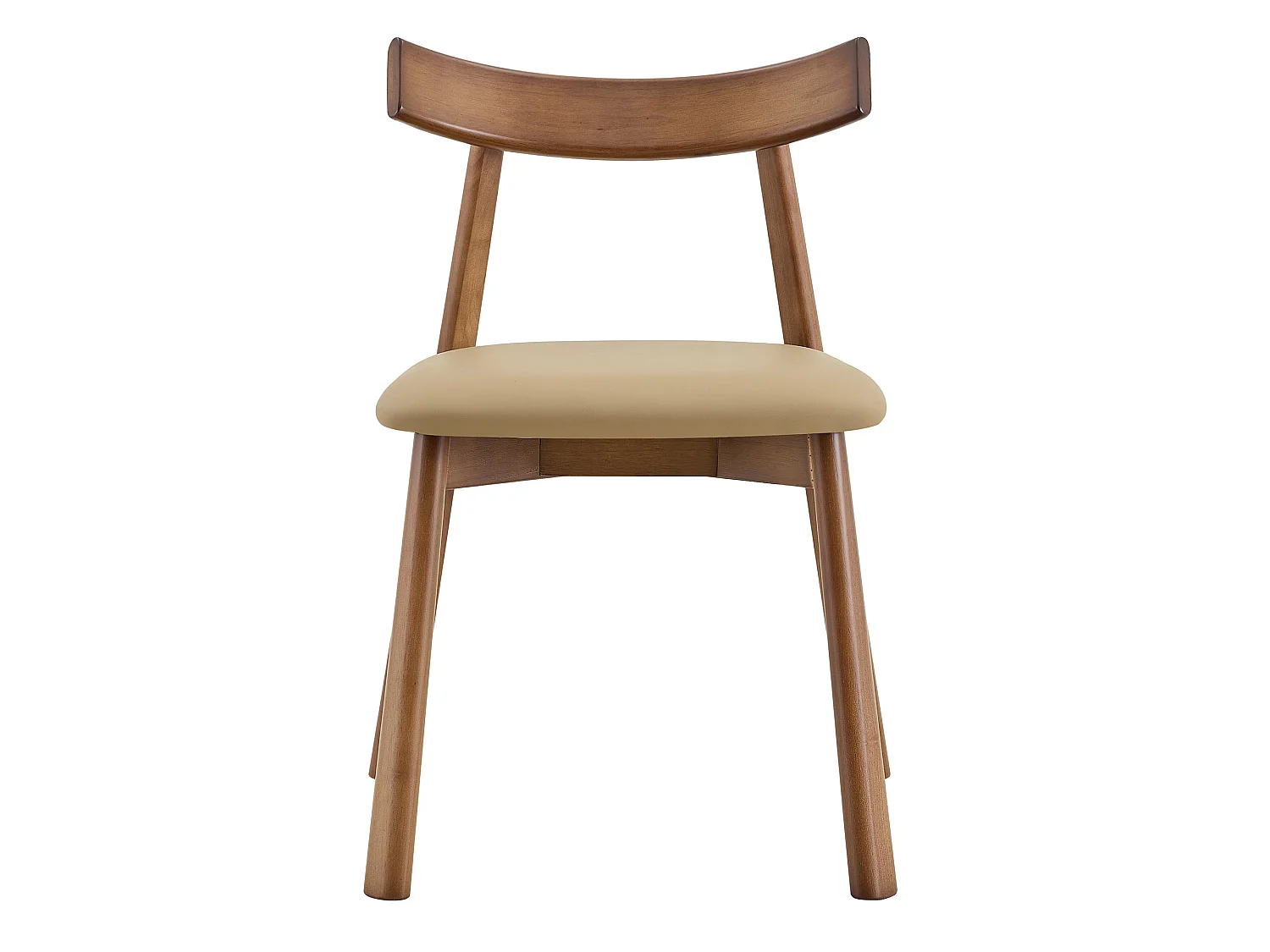 Lot de 2 chaises de salle à manger, structure en bois, avec dossier ergonomique, chaises seules (table non comprise),  marron