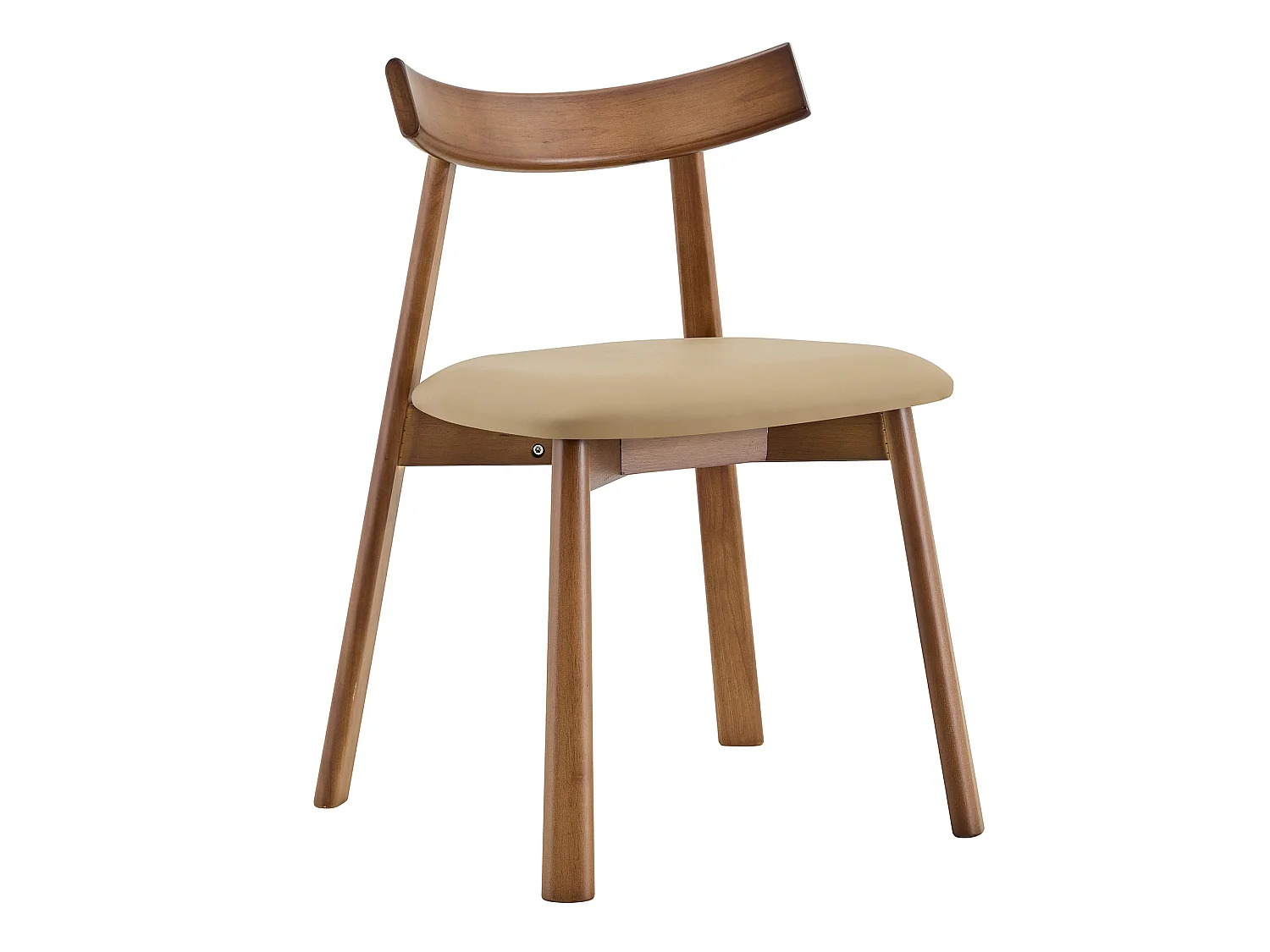 Lot de 2 chaises de salle à manger, structure en bois, avec dossier ergonomique, chaises seules (table non comprise),  marron