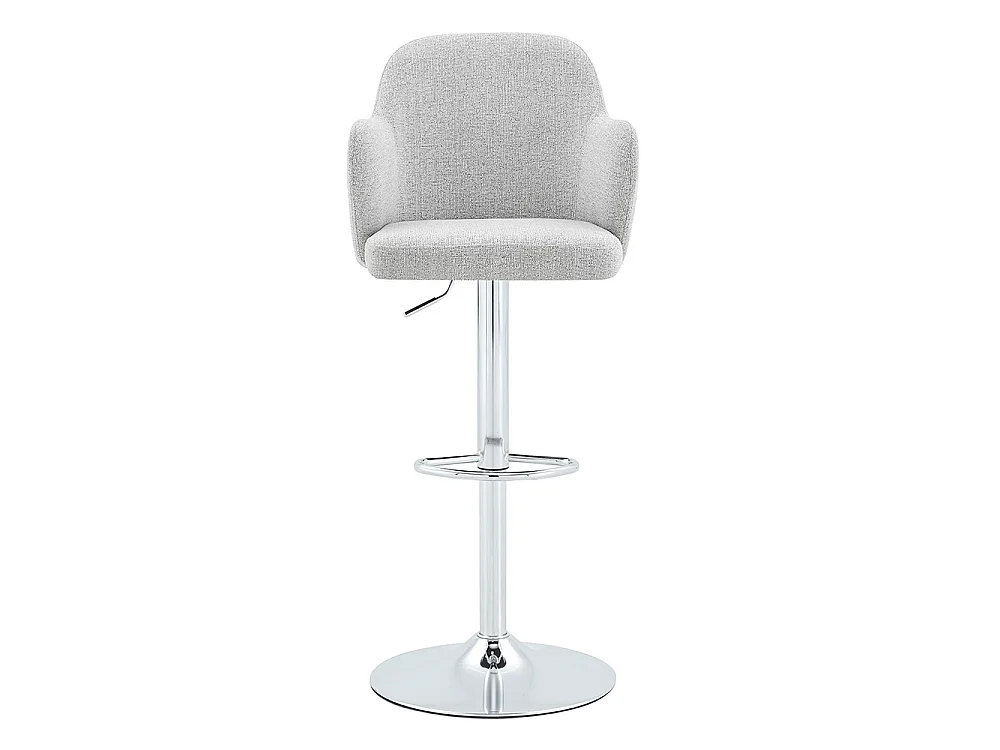 Ensemble de tabourets réglables (lot de 2), style moderne avec accoudoirs, pivotants à 360°, hauteur réglable, gris + marron