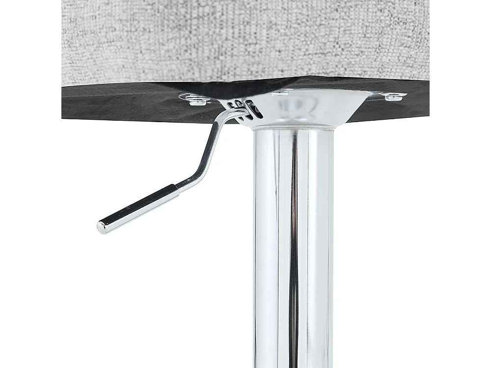Ensemble de tabourets réglables (lot de 2), style moderne avec accoudoirs, pivotants à 360°, hauteur réglable, gris + marron
